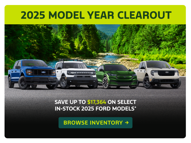 Save up to $17,364 on select in-stock 2025 Ford models*