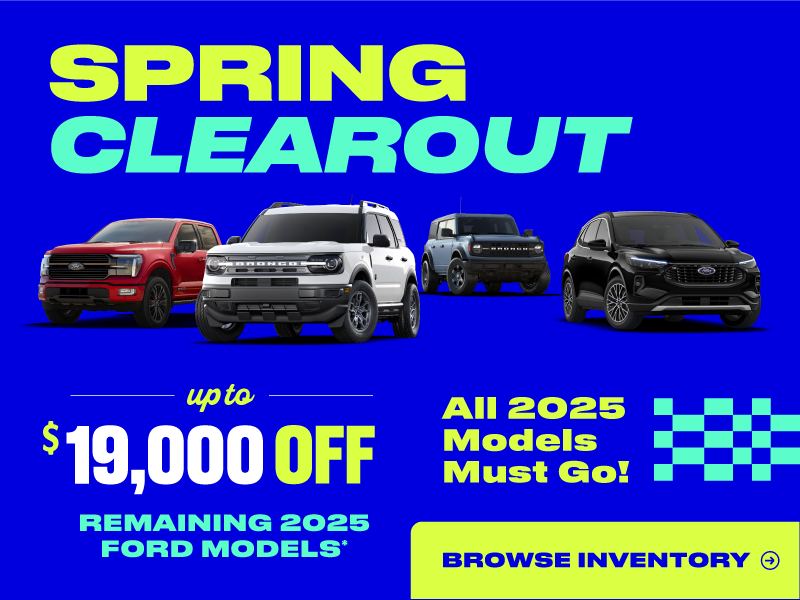 Up to $19,000 off remaining 2025 Ford models*