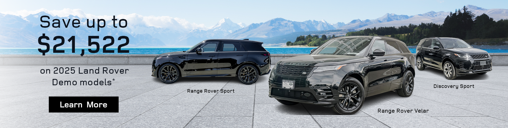 Save up to $21,522 on select 2025 Land Rover demo models*