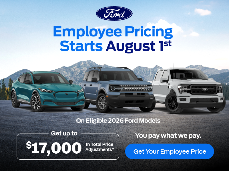 Get up to $17,000 in Total Ford Employee Price Adjustments*