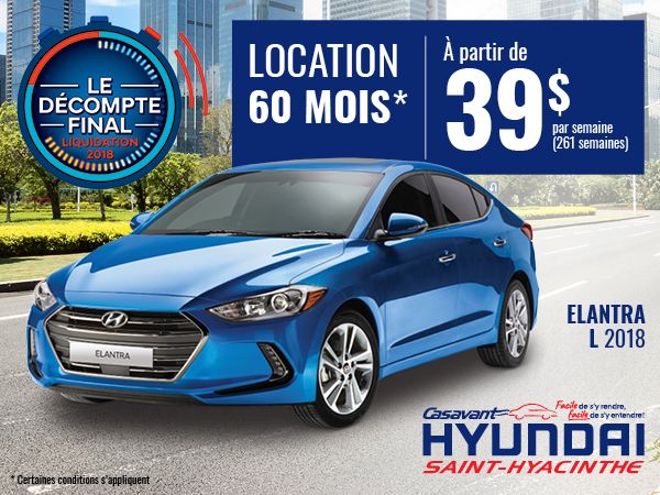 Elantra 2018 L manuelle