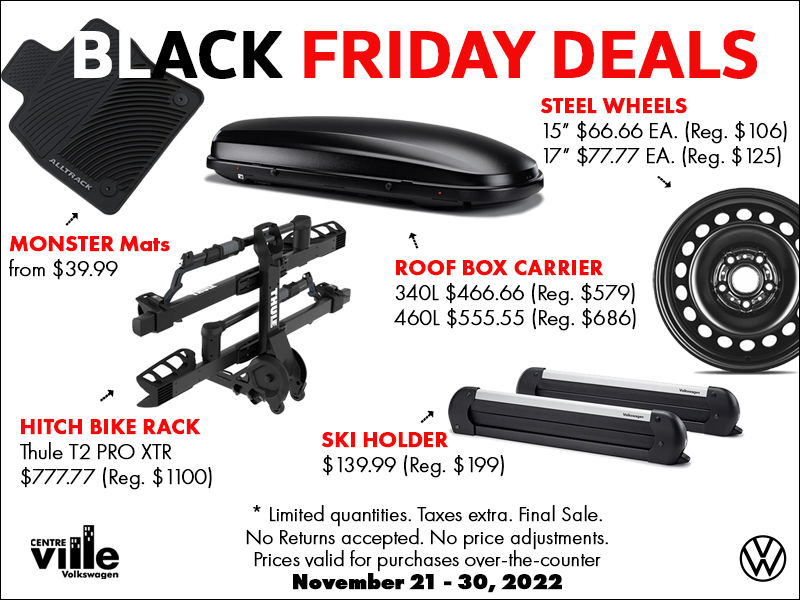 BLACK FRIDAY DEALS Centre Ville VW in Montreal