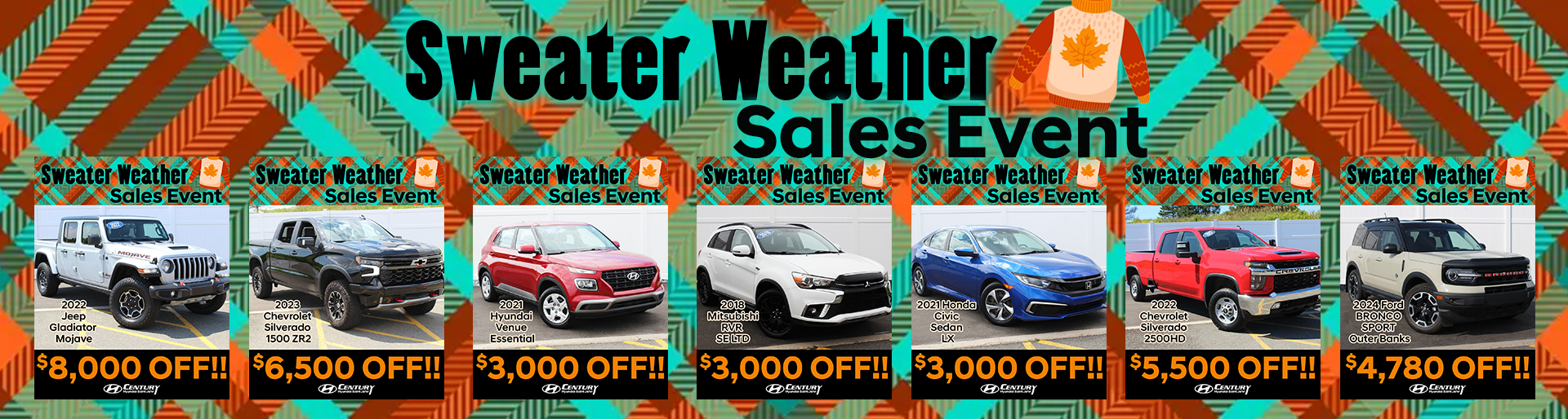 Sweater weather used car sales event