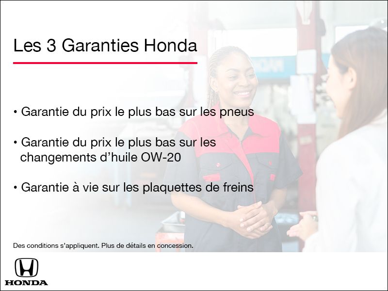 Les 3 garanties Honda