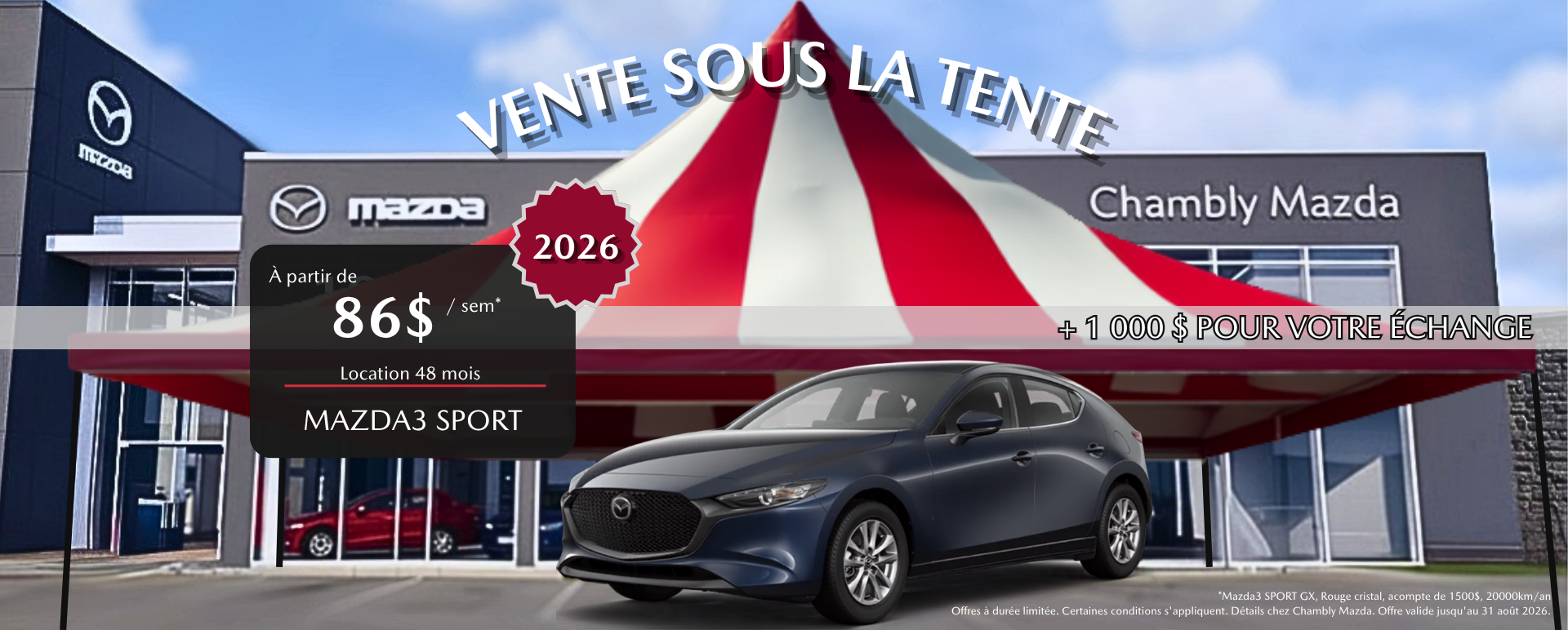 MAZDA3 SPORT AOUT 2026