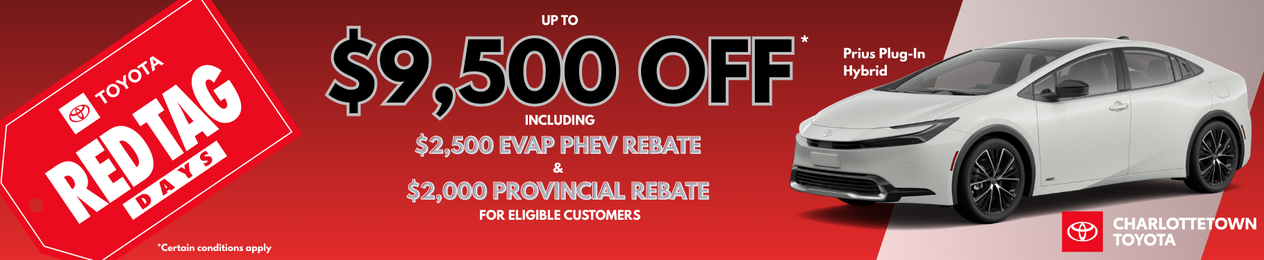 Red tag Discount - 9500 Off