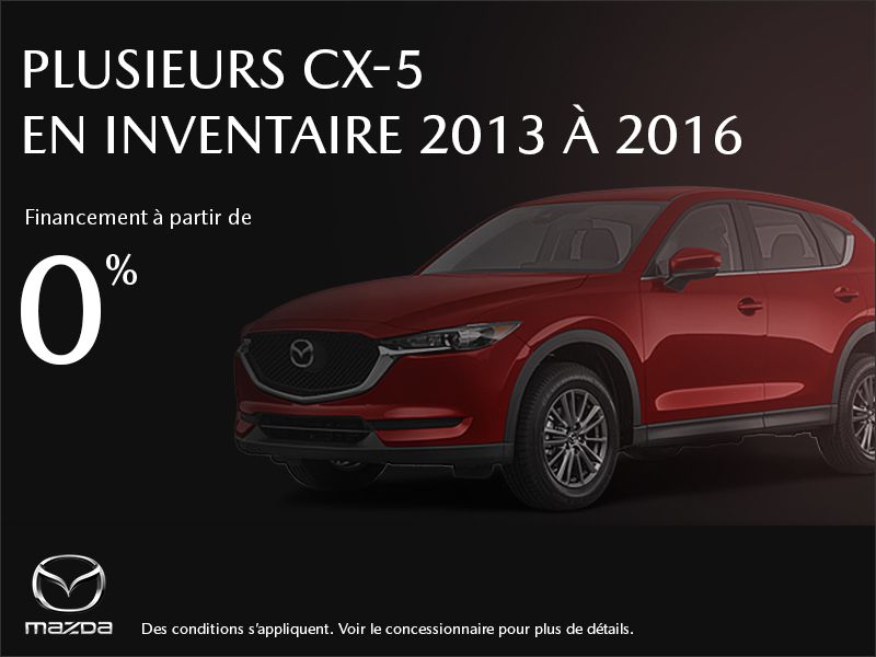 Vente d'inventaire Mazda CX-5 2013 à 2016