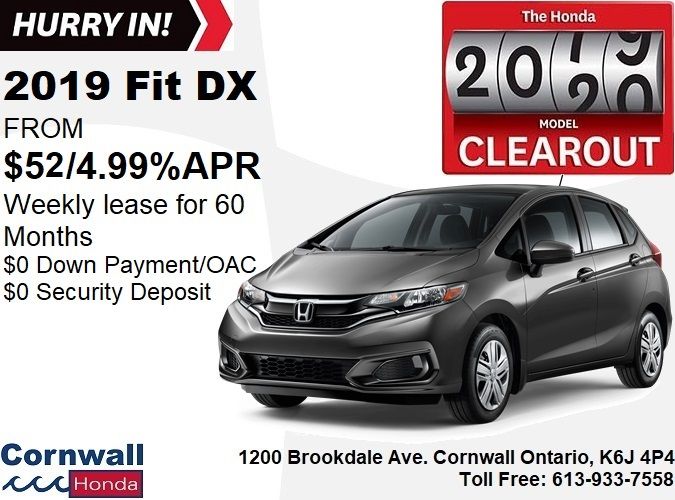 19 Honda Fit Promotions In Ontario At Cornwall Honda