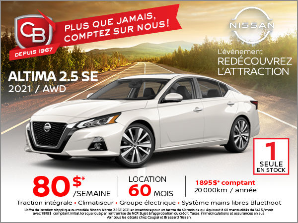 Get the 2021 Nissan Altima SE/AWD Today!