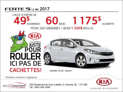Louez la nouvelle Kia Forte5 2017 aujourd'hui
