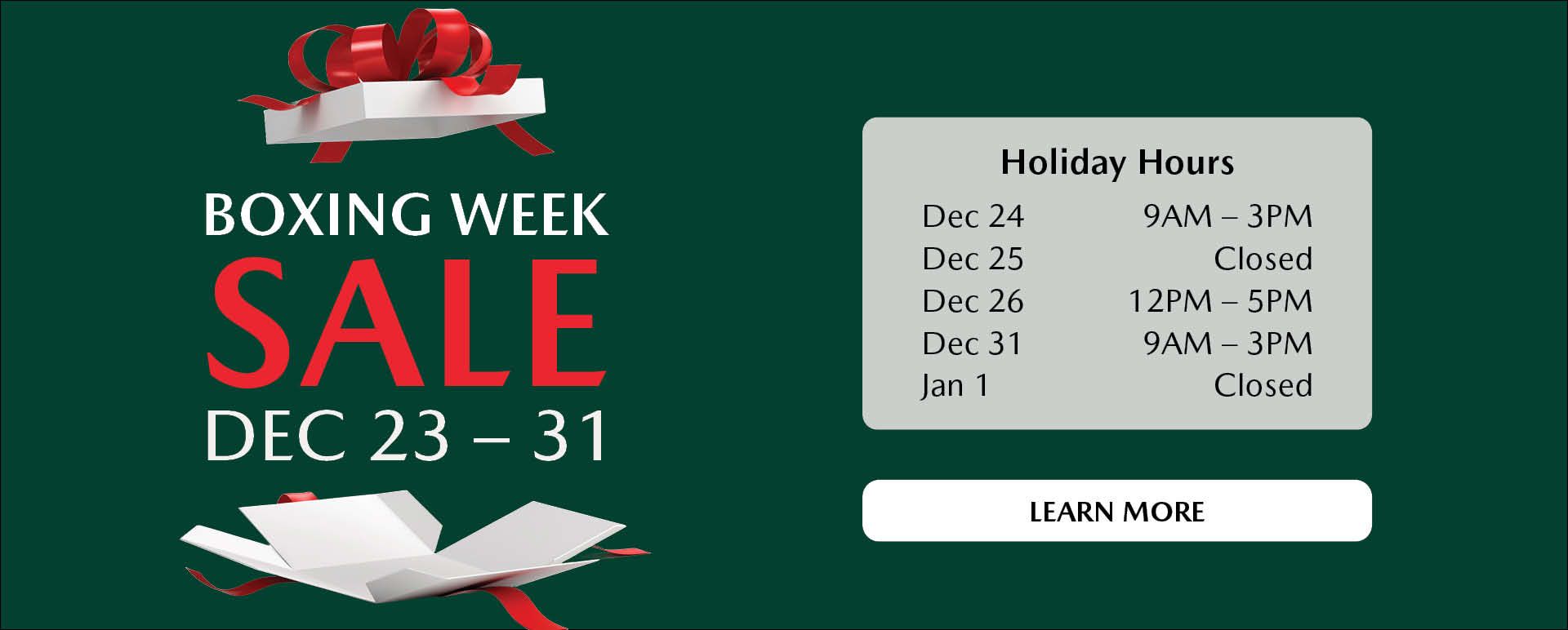 Boxing Week Sale