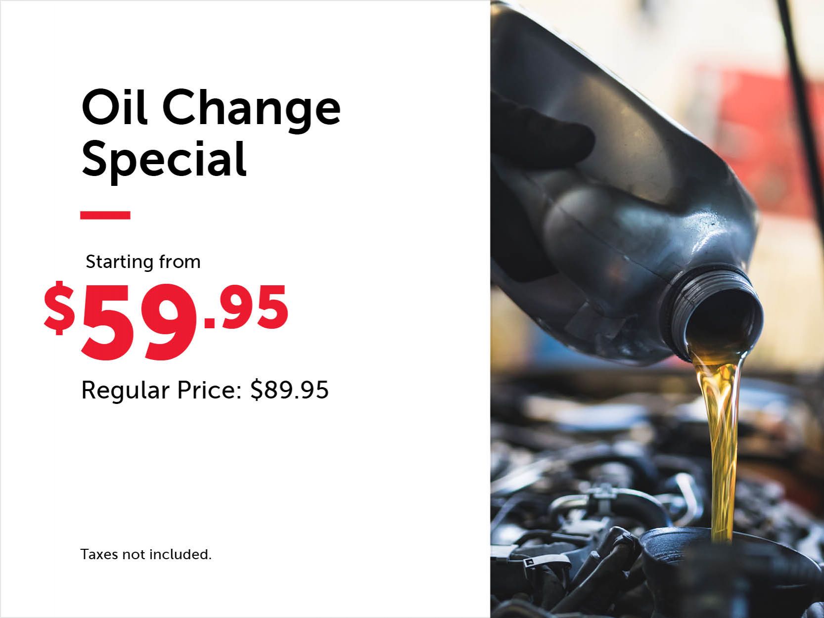Bolton Toyota in Bolton Oil Change Special starting from 59.95