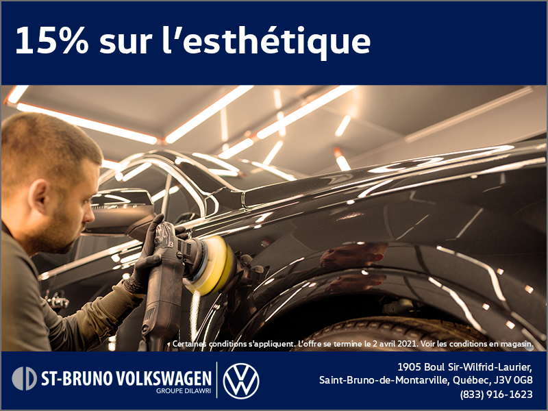Obtenez 15% de rabais sur l'esthétique !