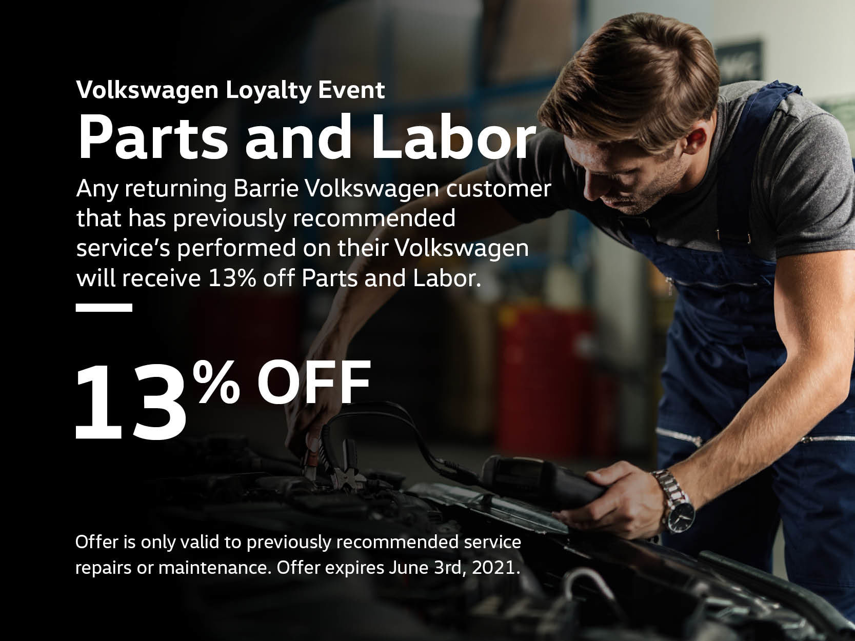 13% Off Parts and Labor