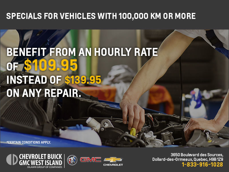 Specials for vehicles with 100,000 km or more