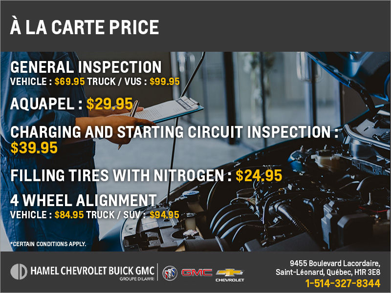 Get your à la carte price today!