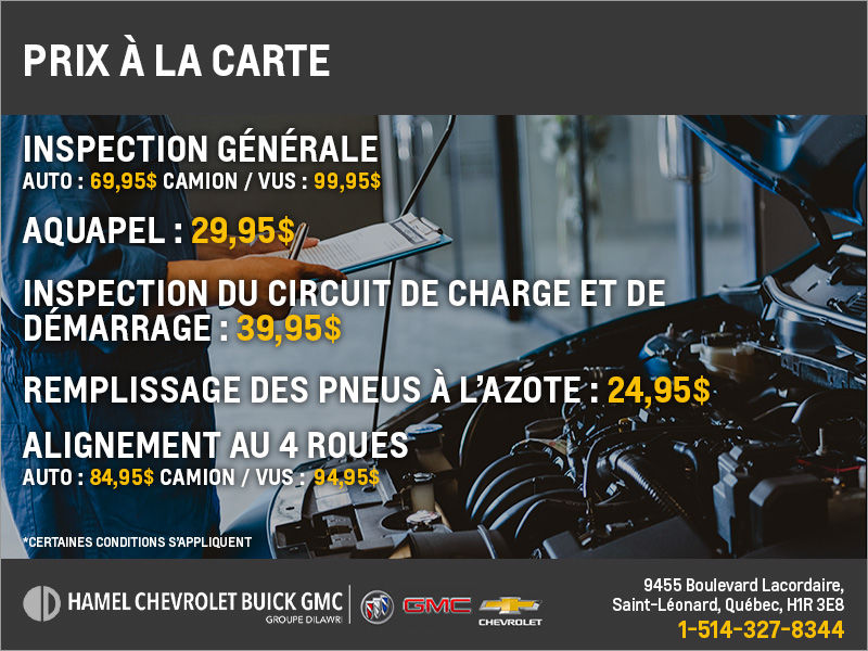 Obtenez votre prix à la carte aujourd'hui !