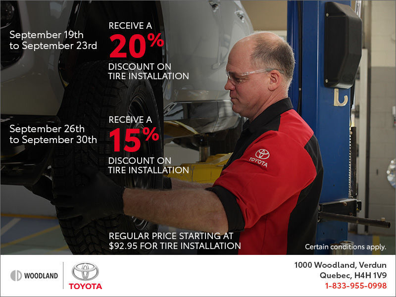 Tire installation offer