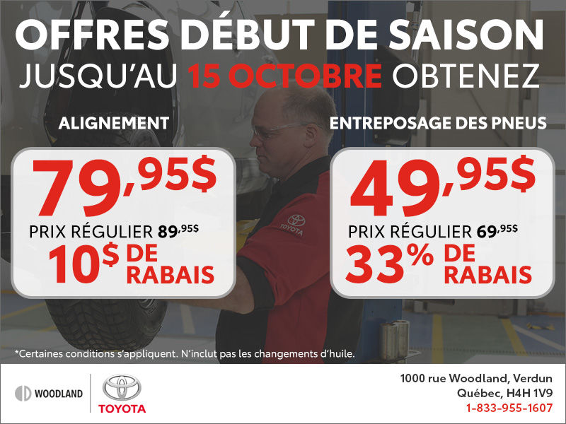 Offres début de saison