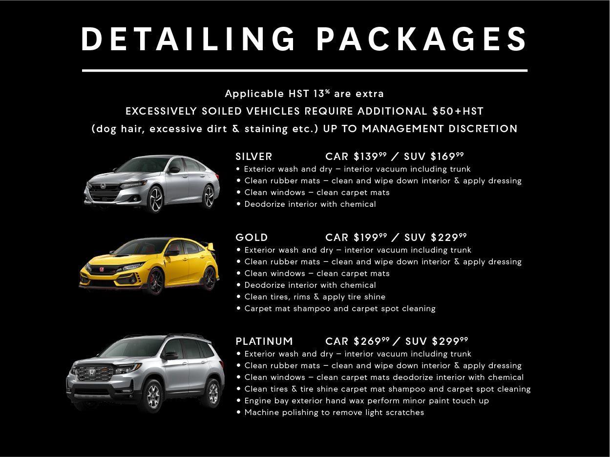 Meadowvale Honda Detailing Packages