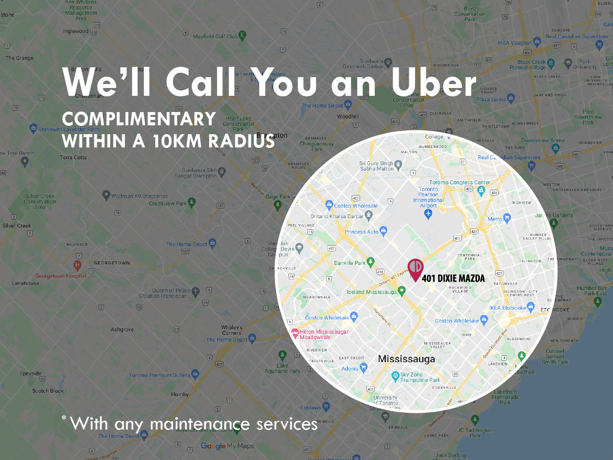 Complimentary Uber within 10KM