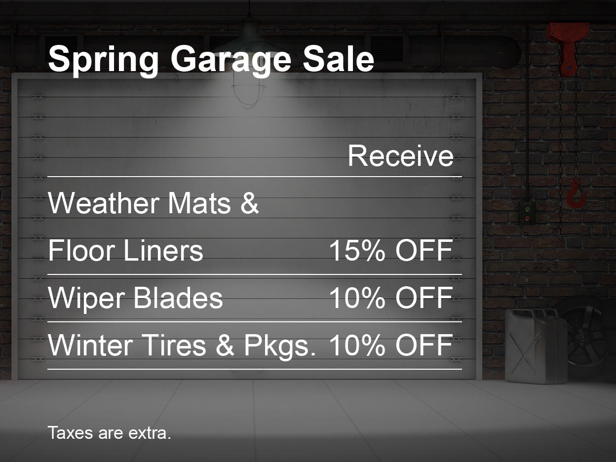 Spring Garage Sale Special