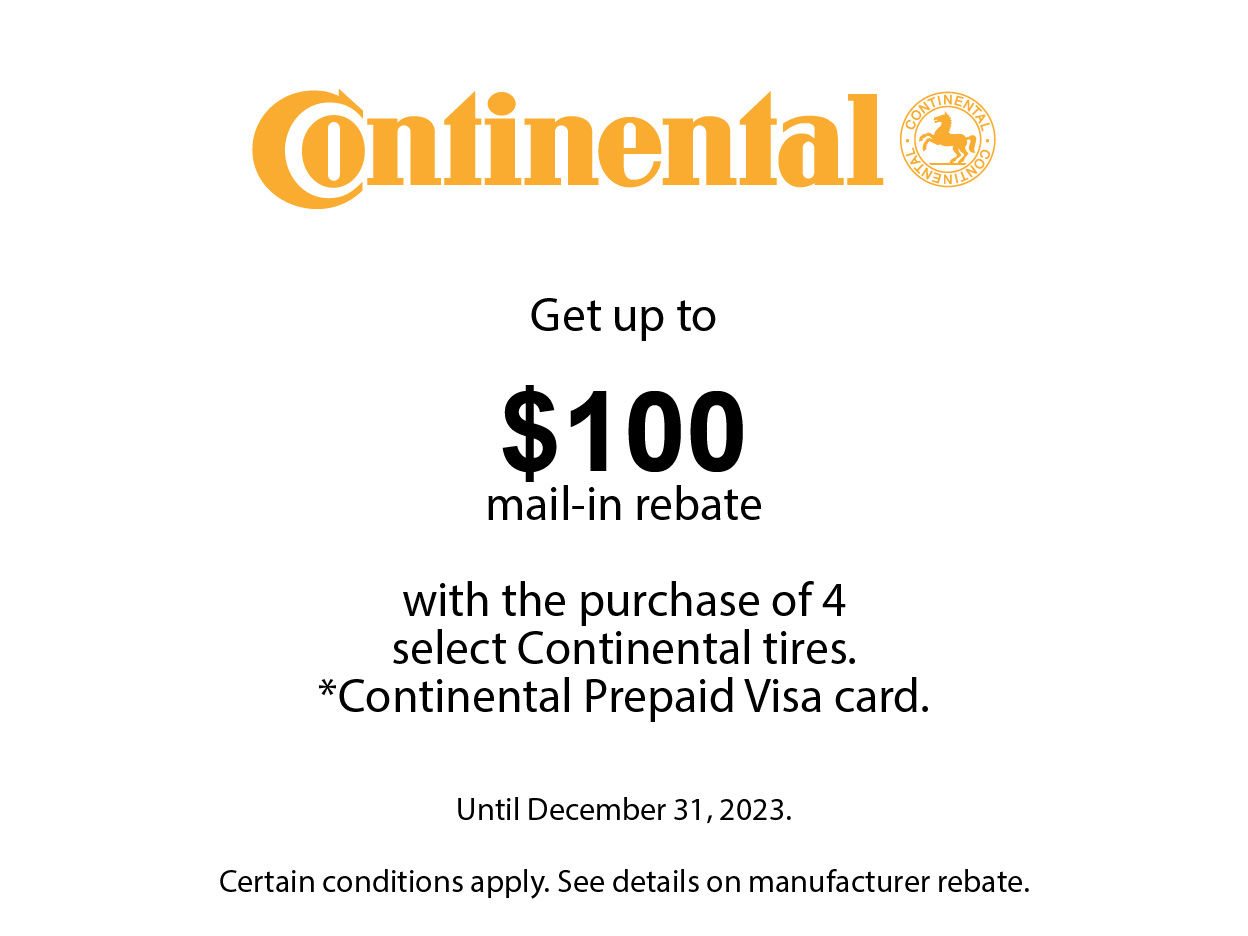 Continental Tire Rebate Special