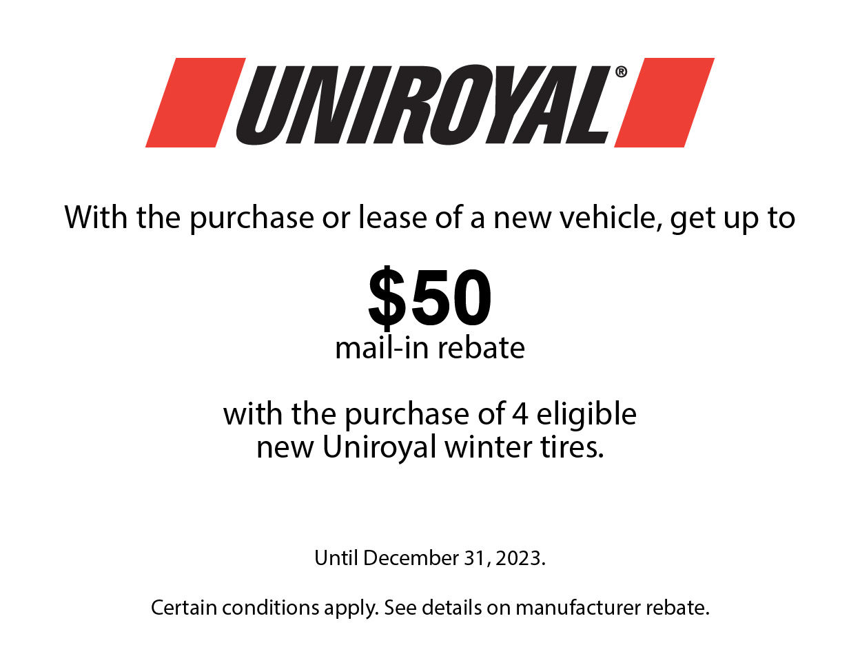 Uniroyal Tire Rebate Special