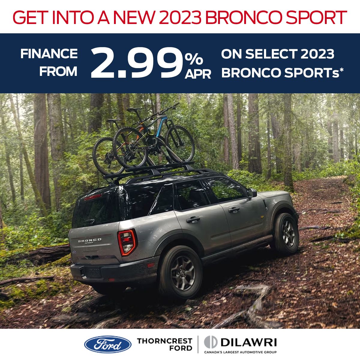 Finance a 2023 Bronco Sport from 2.99%