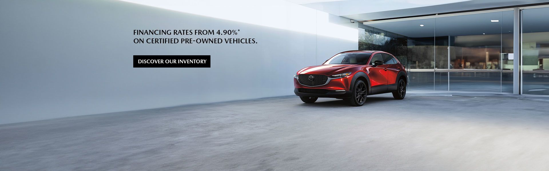 Financing rates from 4.90%* on certified pre-owned vehicles