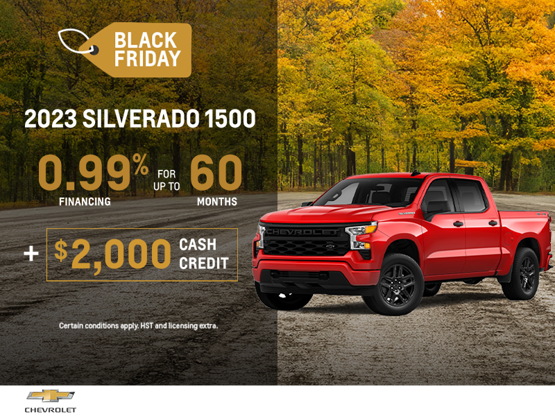 Black Friday offers on the 2023 Silverado 1500! Don't miss out!