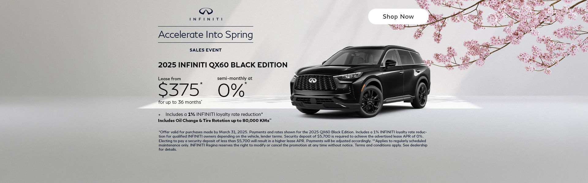 Accelerate Into Spring Sales Event - 2025 INFINITI QX60