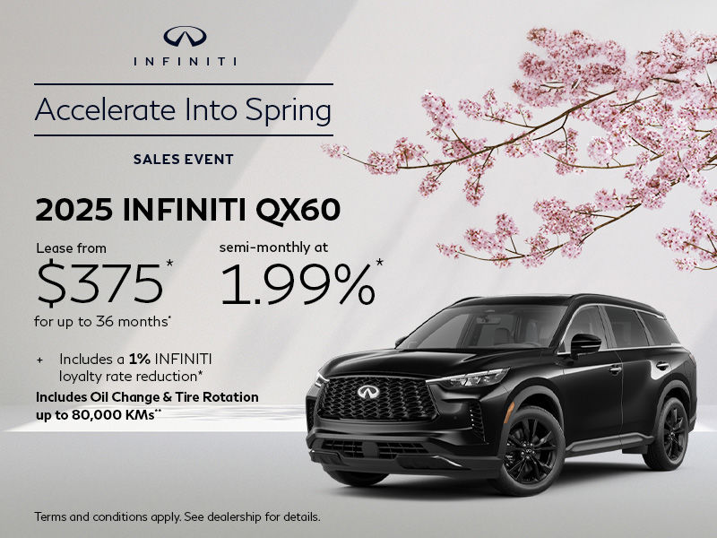 Accelerate Into Spring Sales Event - 2025 INFINITI QX60