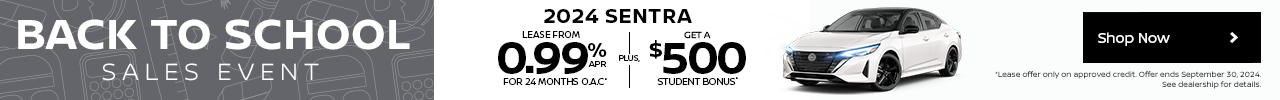 Monthly Offers - Back to School Sentra