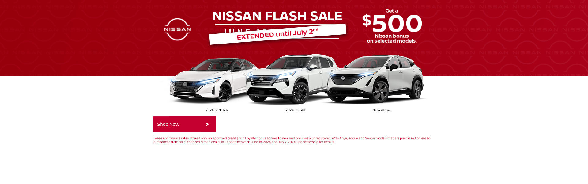 Nissan Flash Sale Event
