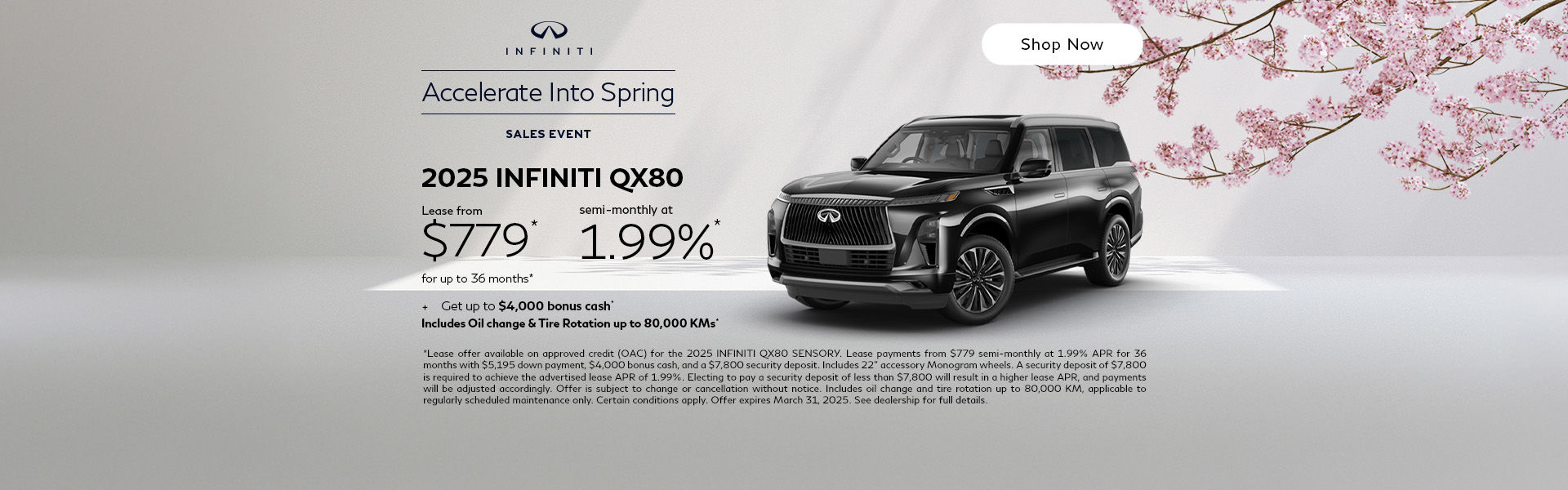 Accelerate into Spring Sales Event - 2025 INFINITI QX80