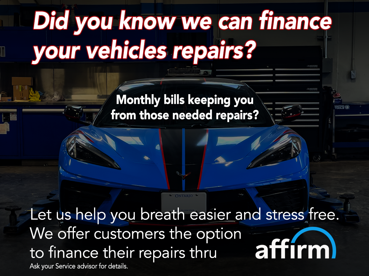 Do you know we can finance your vehicles repair?