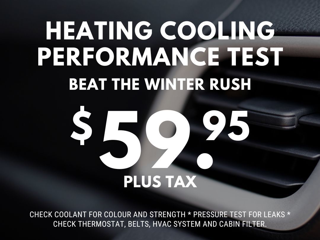 Heating/Cooling Systems Performance Test $59.95 + tax