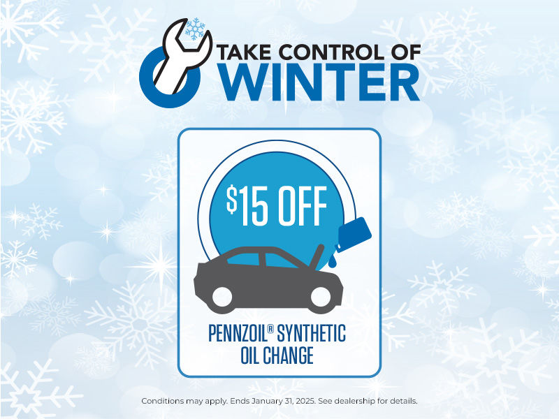 $15 off Pennzoil Synthetic oil change