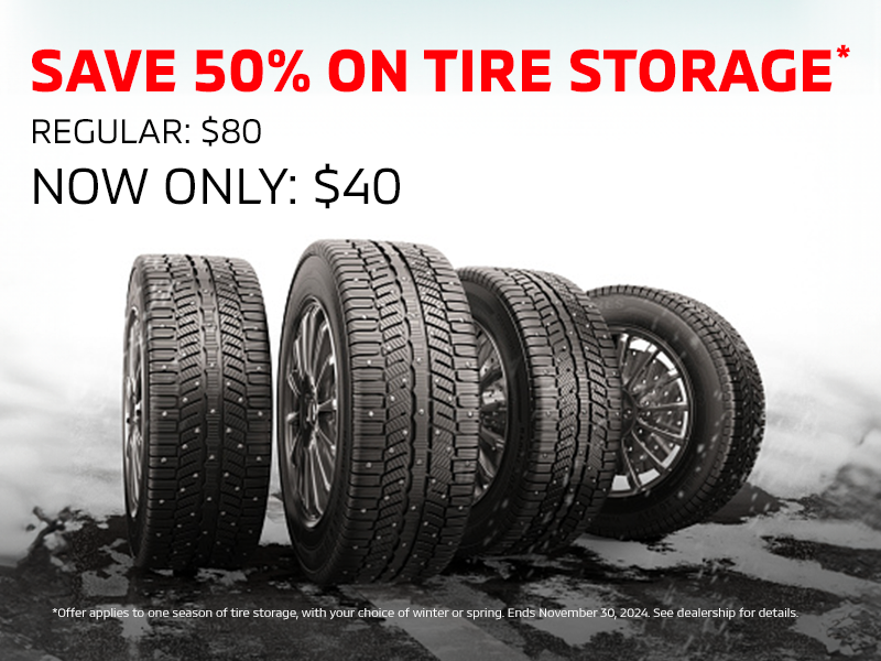 Save 50% on Tire Storage