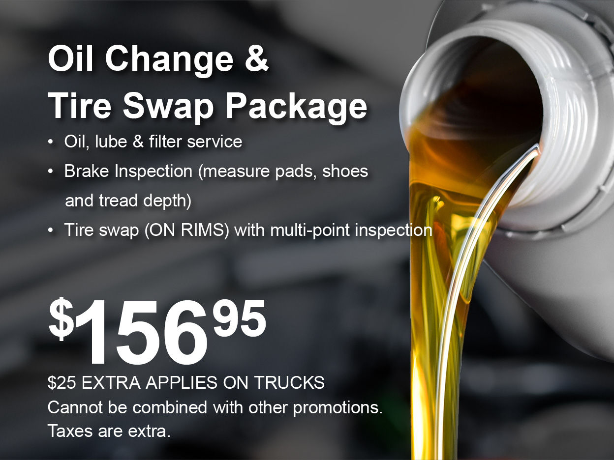 Oil Change & Tire Swap Package Special