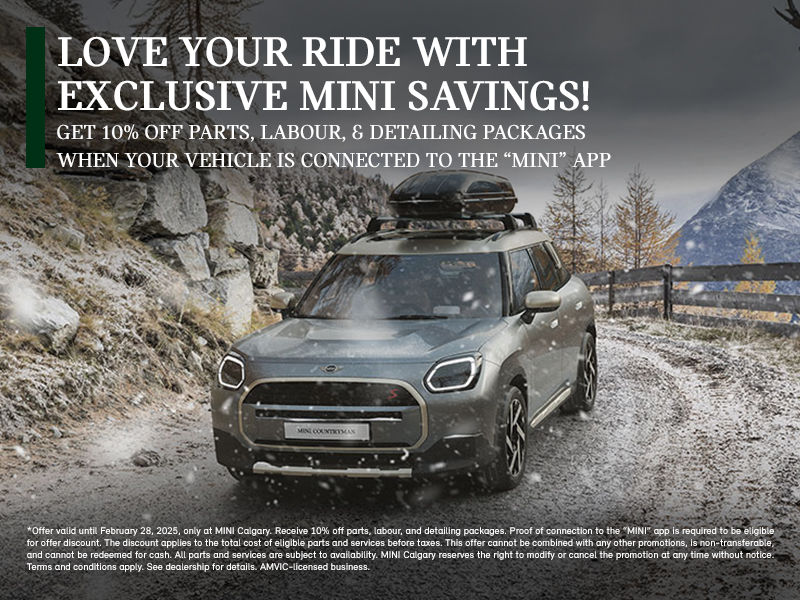 Love Your Ride with Exclusive MINI Savings!