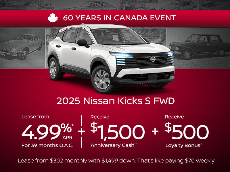 60 Years In Canada Event - 2025 Nissan Kick S FWD