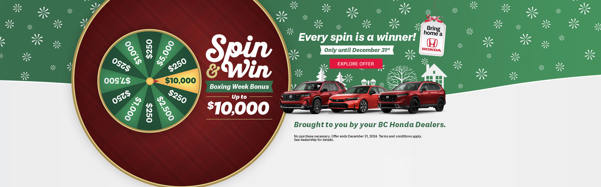 Spin & Win Boxing Week Bonus Event