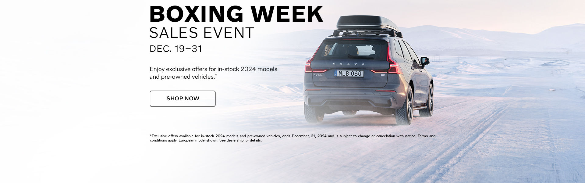 Boxing Week Sales Event