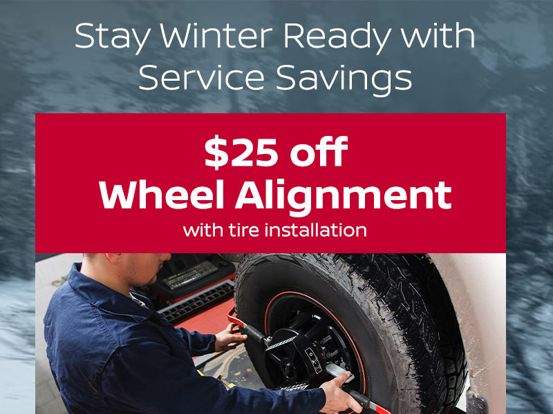 $25 Off Wheel Alignment