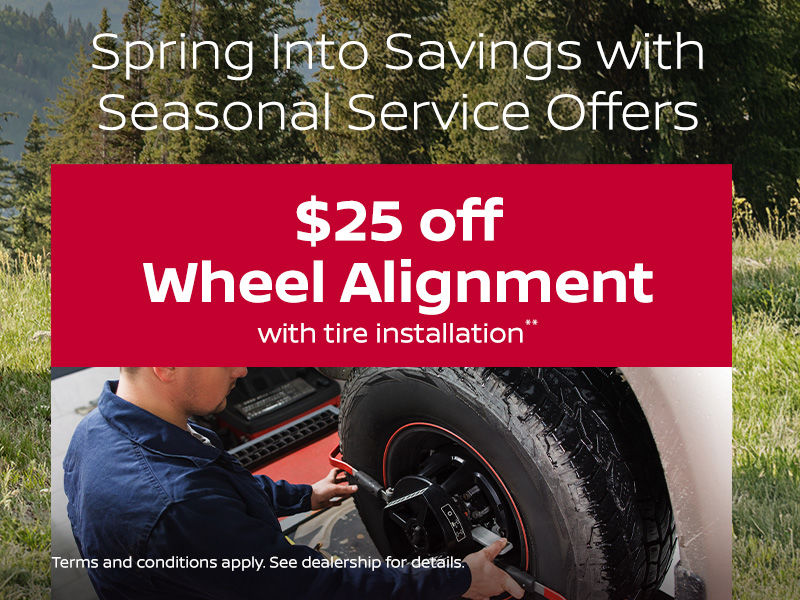 $25 Off Wheel Alignment