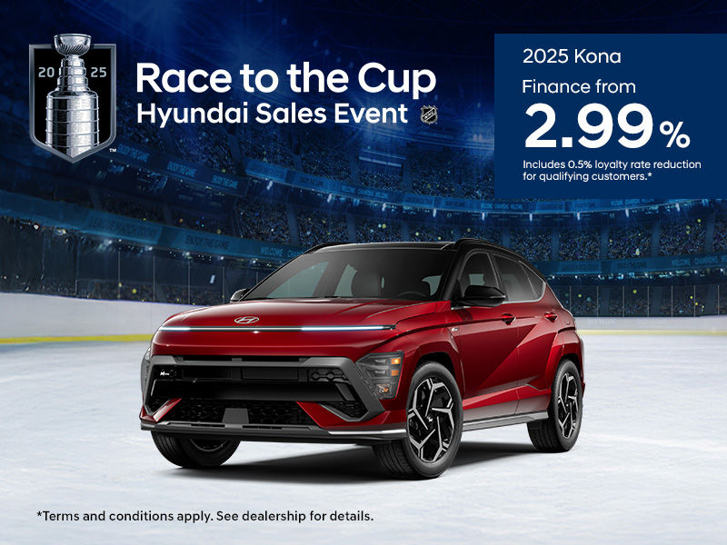 Race to the Cup Hyundai Sales Event - 2025 Kona