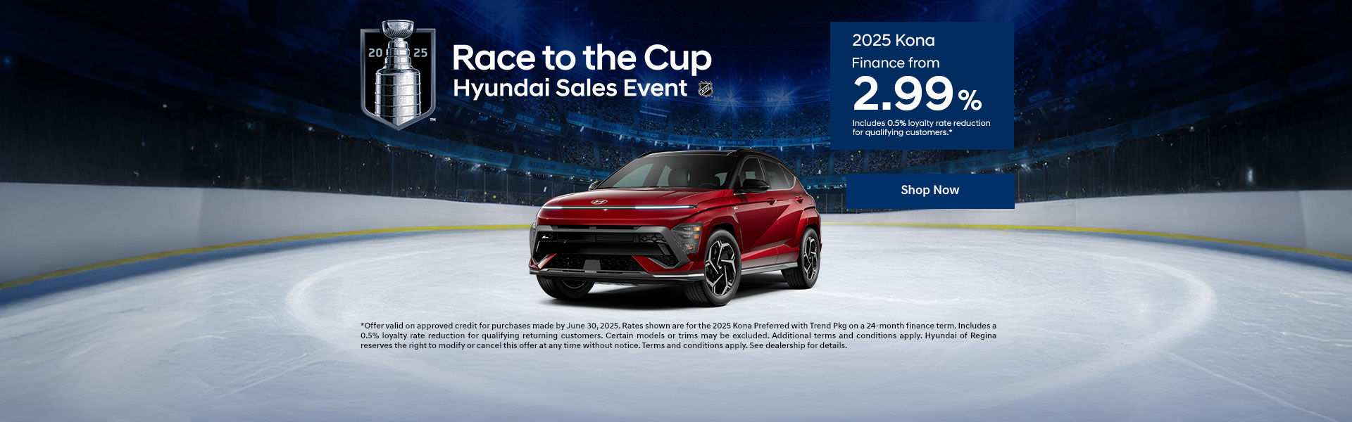 Race to the Cup Hyundai Sales Event - 2025 Kona