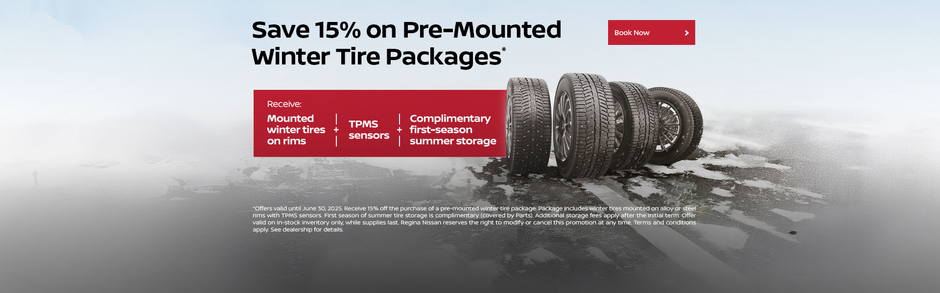 Save 15% on Pre-Mounted Winter Tire Packages